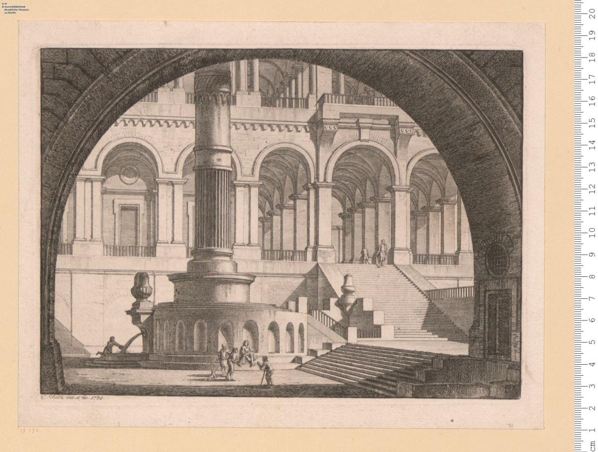 Bühnenbilder, bez: C. Schütz inv. et fec. 1774.