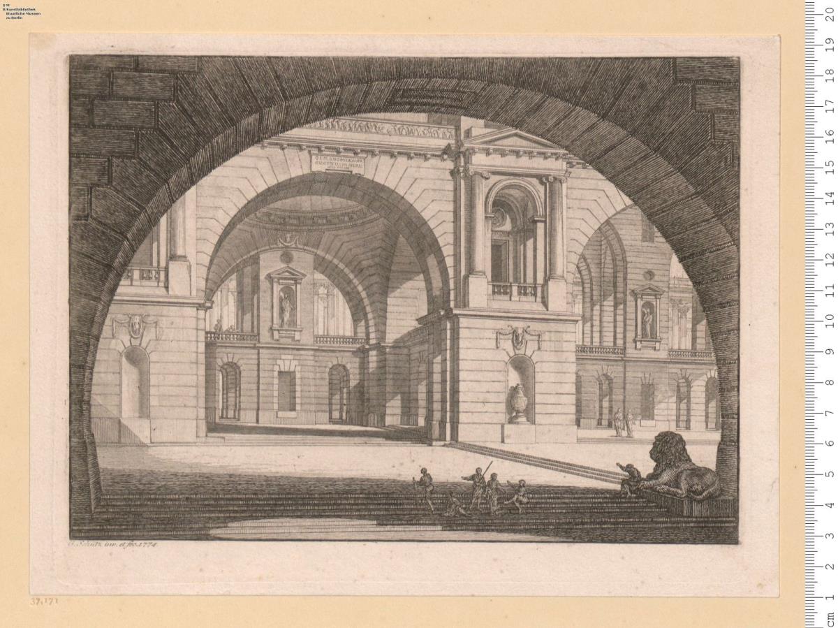 Bühnenbilder, bez: C. Schütz inv. et fec. 1774.