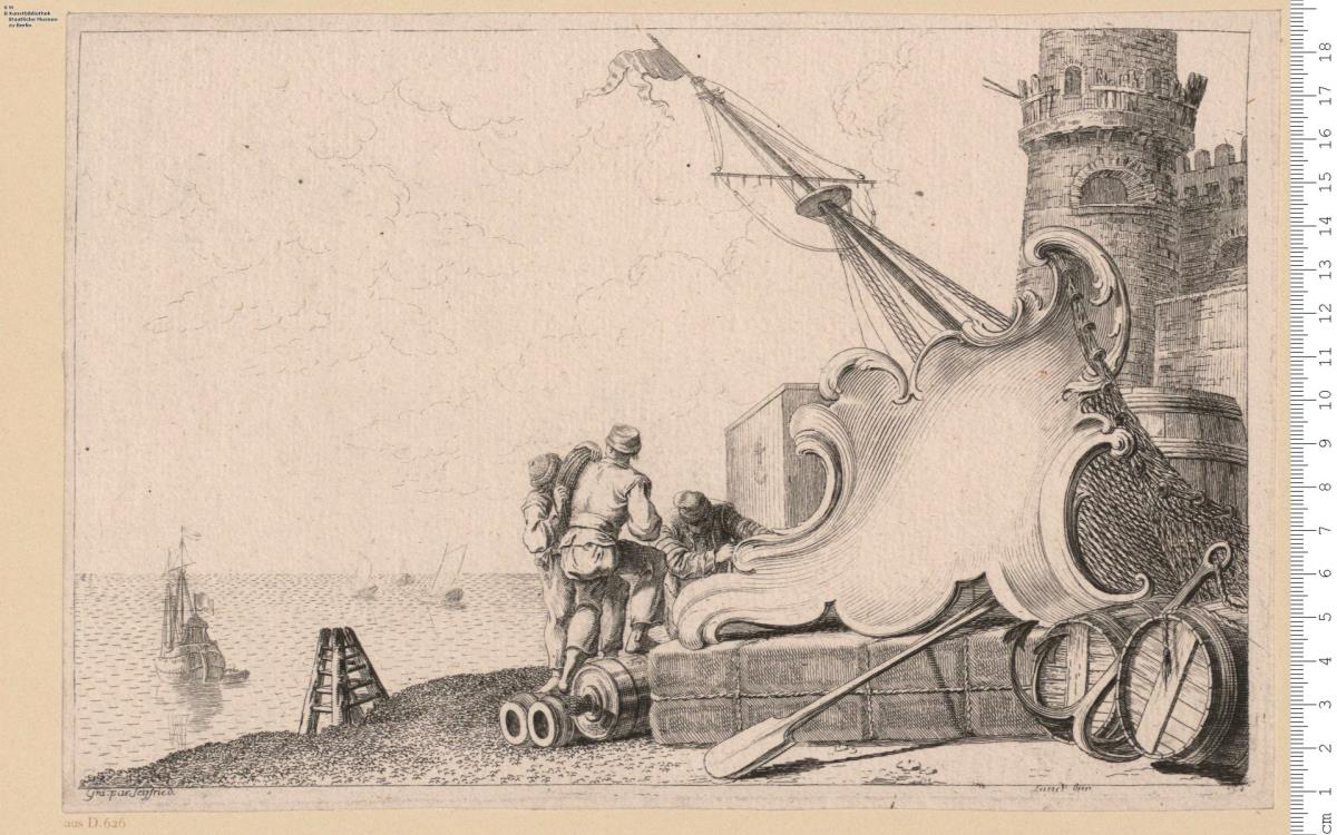 1 Blatt aus: Cartelles à l'usage des Ingenieurs, inv. et dessin. par Landerer ... bez: Land: Inv. Gr. par Seyfried.