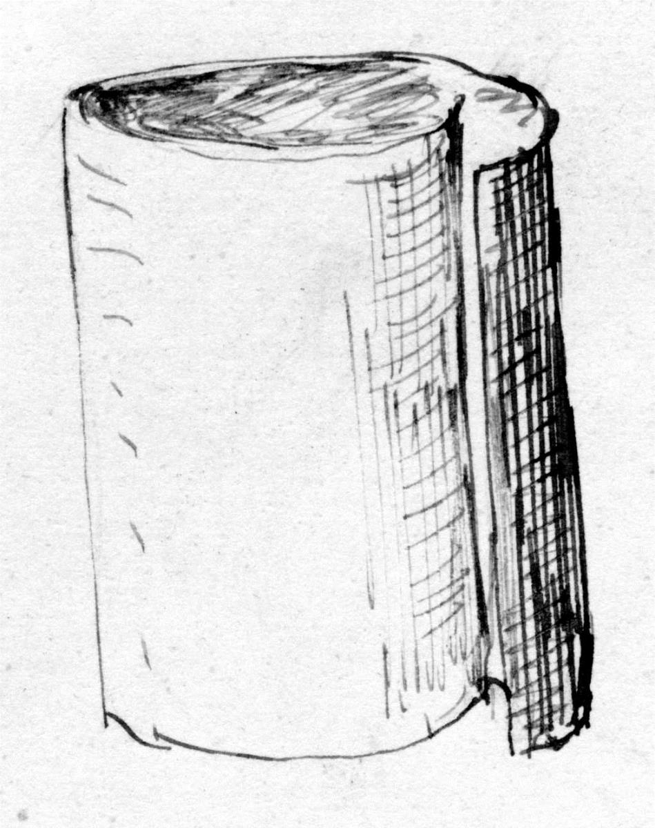 Zusammengerolltes Blech