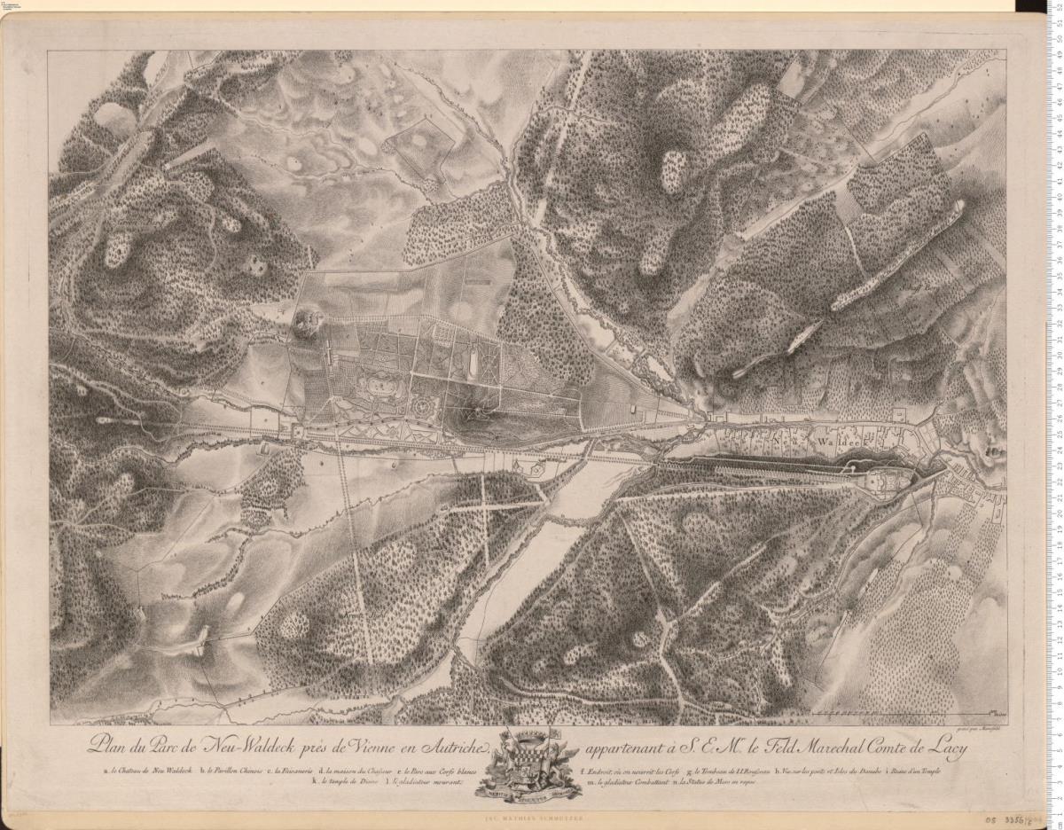 Plan du Parc de Neu-Waldeck près de Vienne ... gravé par Mansfeld.
