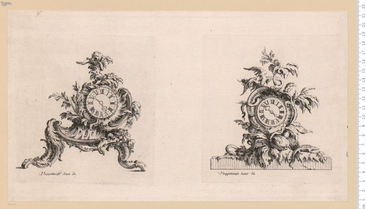 (7) Folge: 1 Blatt mit 2 Platten je eine Standuhr