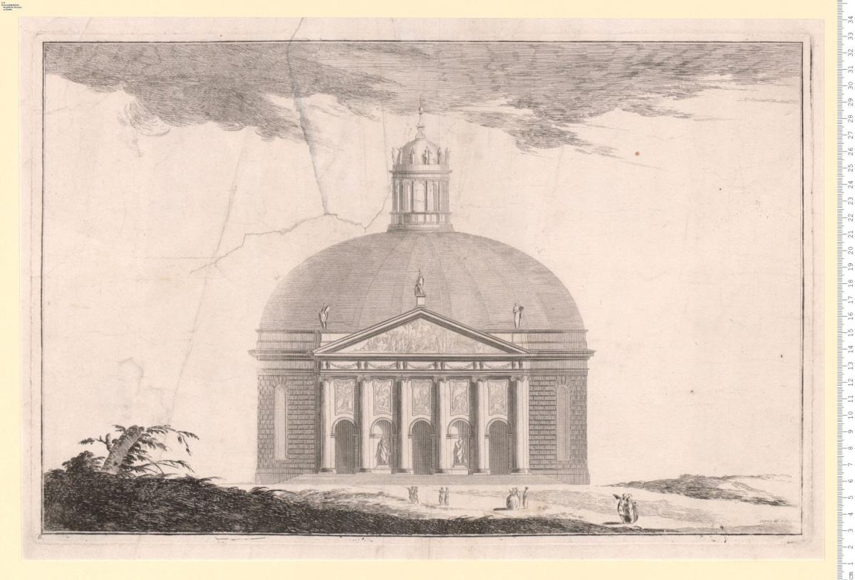 L'Eglise Catholique Qui Se Bastit ╡ Berlin Sur Les Desseins Du Roi. J. Legeay inve. et fecit.