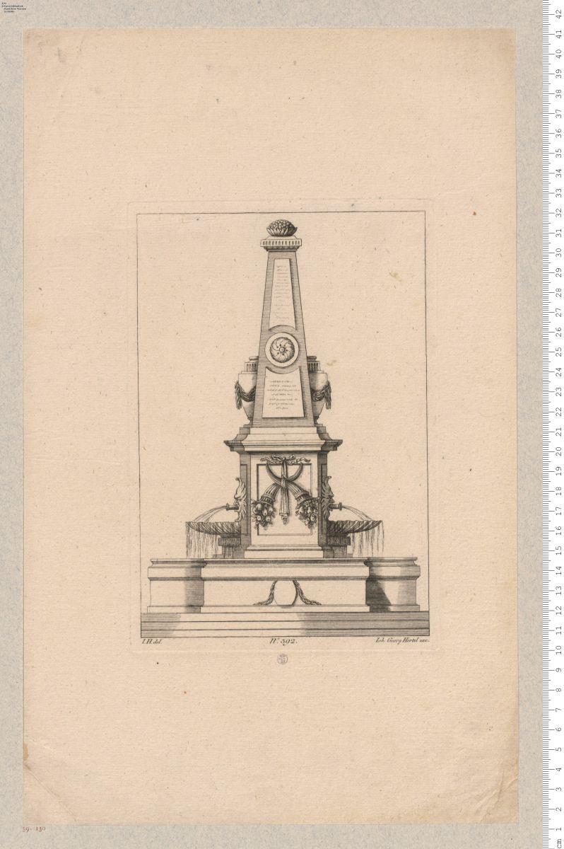 (1) Brunnen. I. H. del. Ioh. Georg Hertel exc: Verl.-Nr. 392.