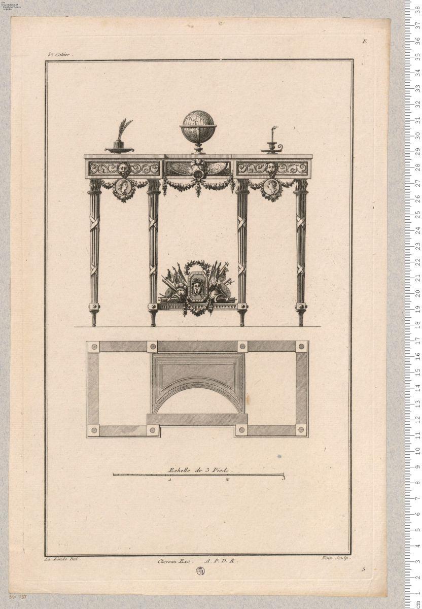 (5) Cahier 5 (E): ... Tables et Consoles ...