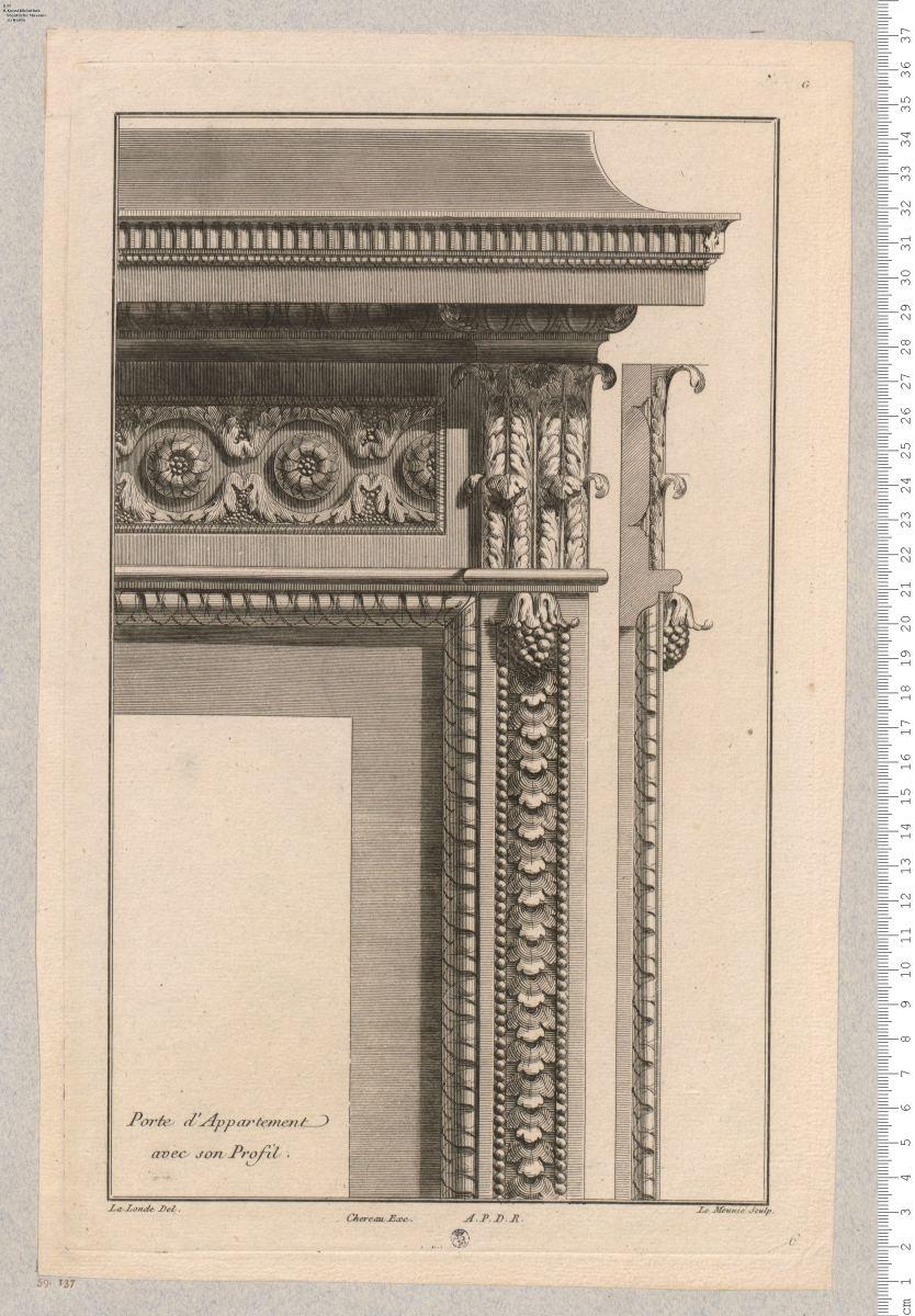 (6) Cahier 7 (G): ... Portes, Corniches et Entablements decorés ...