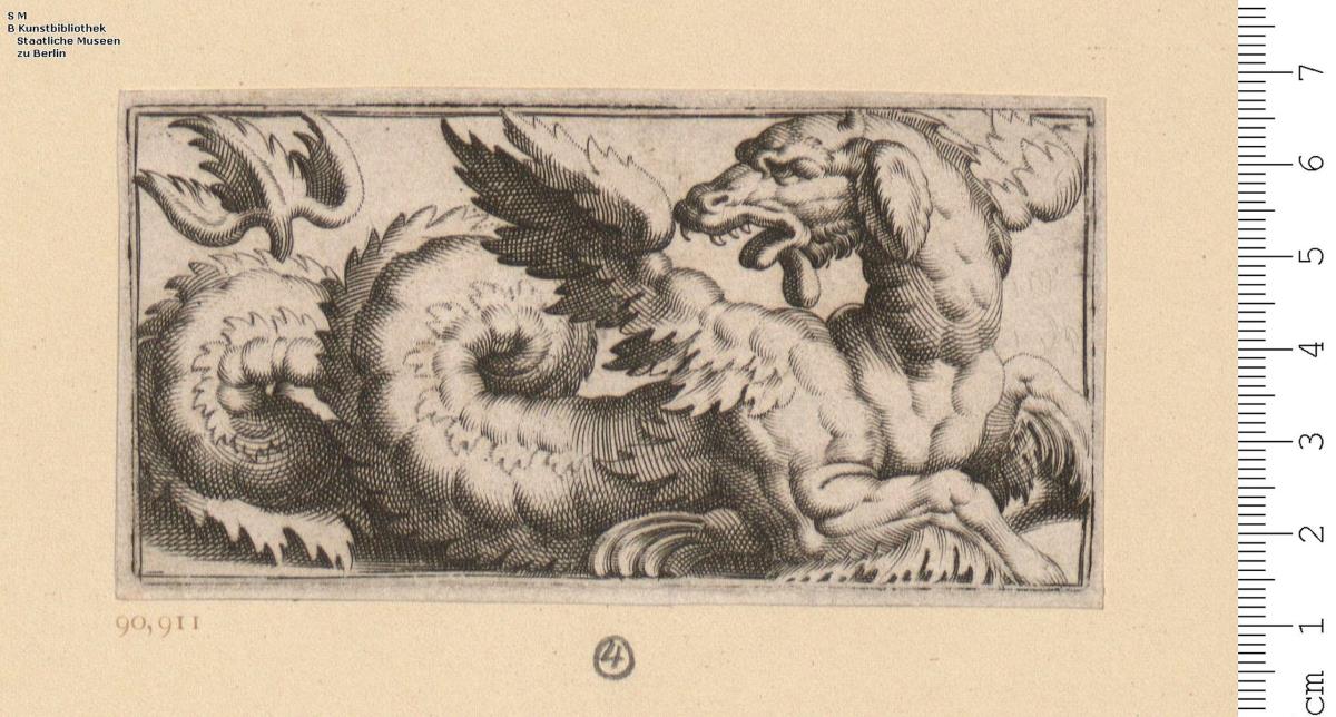 (4) Seefabeltiere, z. T. mit Putten. 13 Bl. (davon 12 Bl. Nachb.)