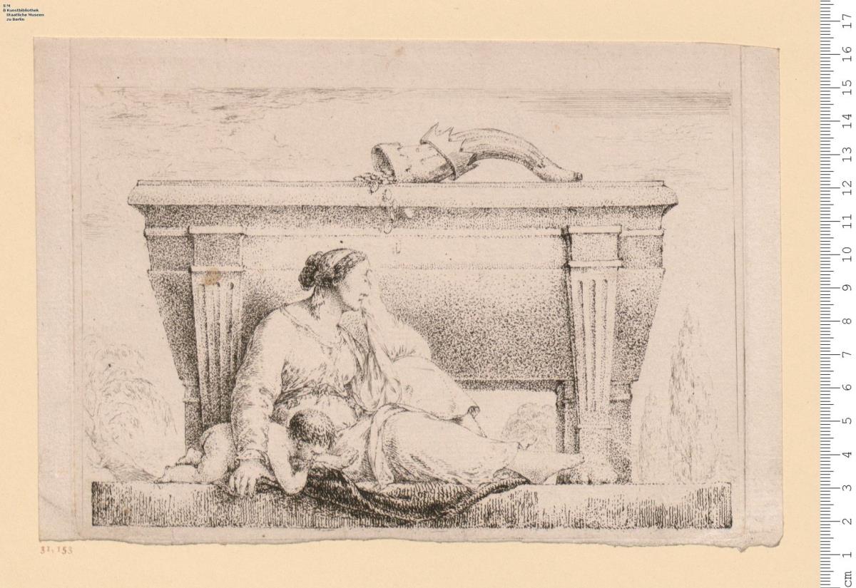 6) Sarkophag für I. C. W. Moehsen, III Anh. Nr. 11, bez: B. Rode 1796.