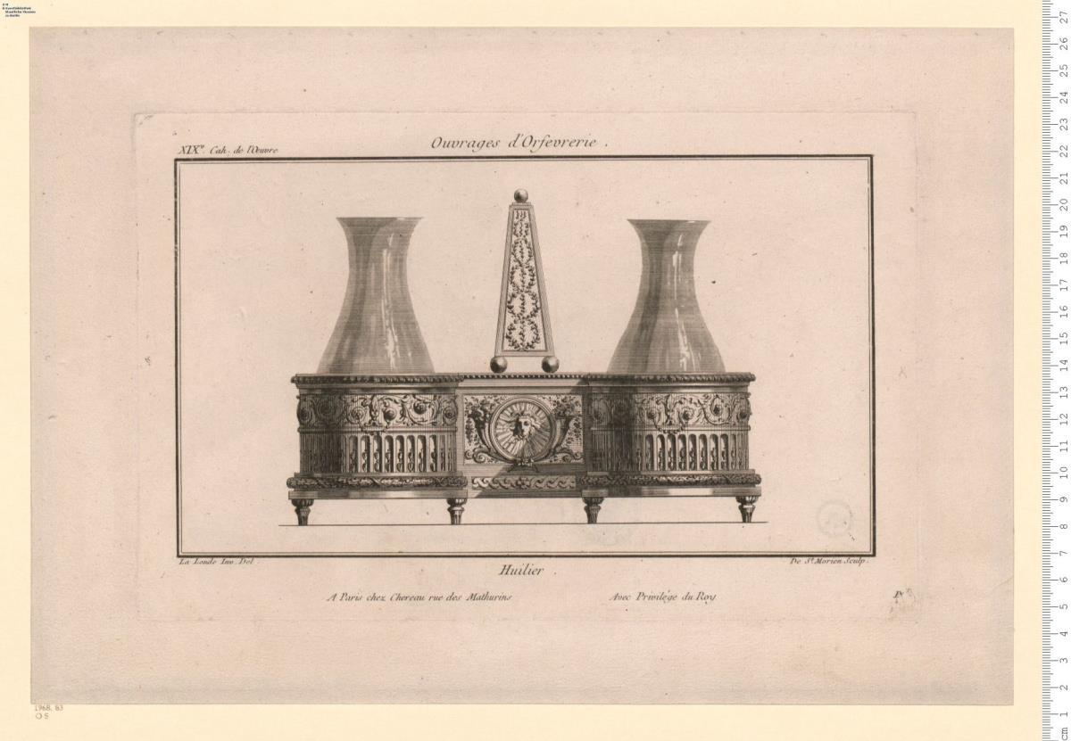(15) Cahier 19: Ouvrages d'Orfevrerie. Huilier