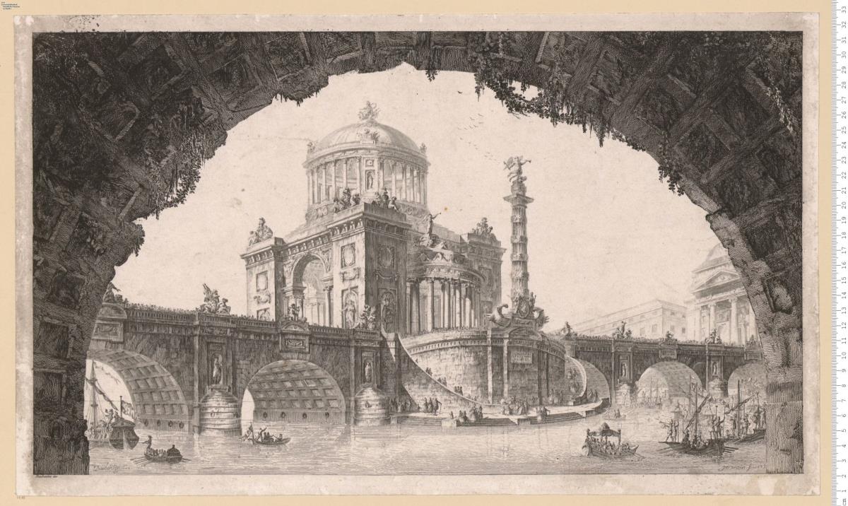 Entwurf zu einer Brücke, bez: Daubenton inve. Germain Sc. 1775.