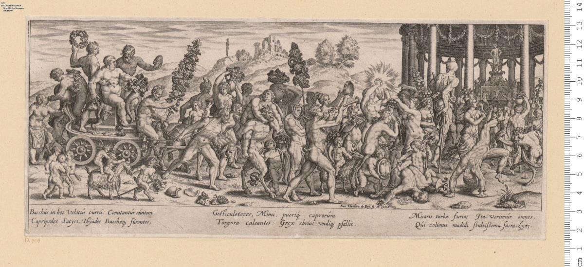 (1) Triumph des Bacchus, nach Giulio Romano, bez: Ioan Theodore de Bry^B4 fe: et excud.