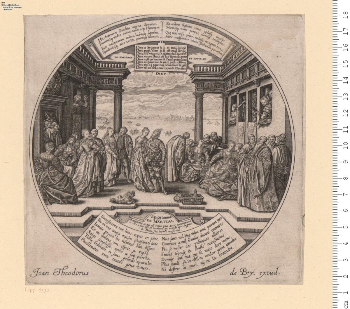 (6) Der Venetianische Ball oder die Hochzeit des Antenor, nach H. Goltzius, bez: Joan Theodorus de Bry^B4 excud.