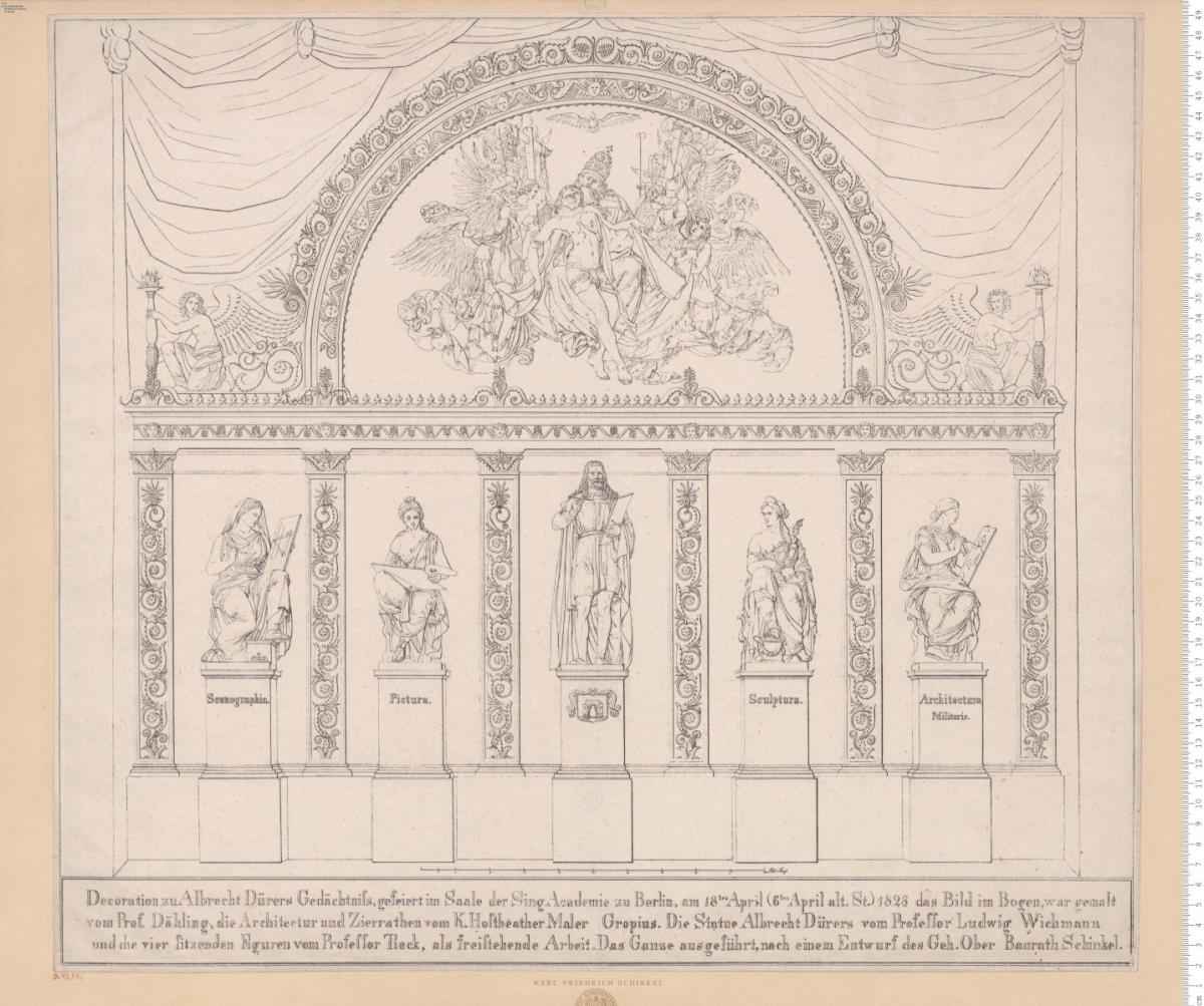 Decoration zu Albrecht Dürers Gedächtniss, gefeiert im Saale der Sing Academie zu Berin ... 1828 ...