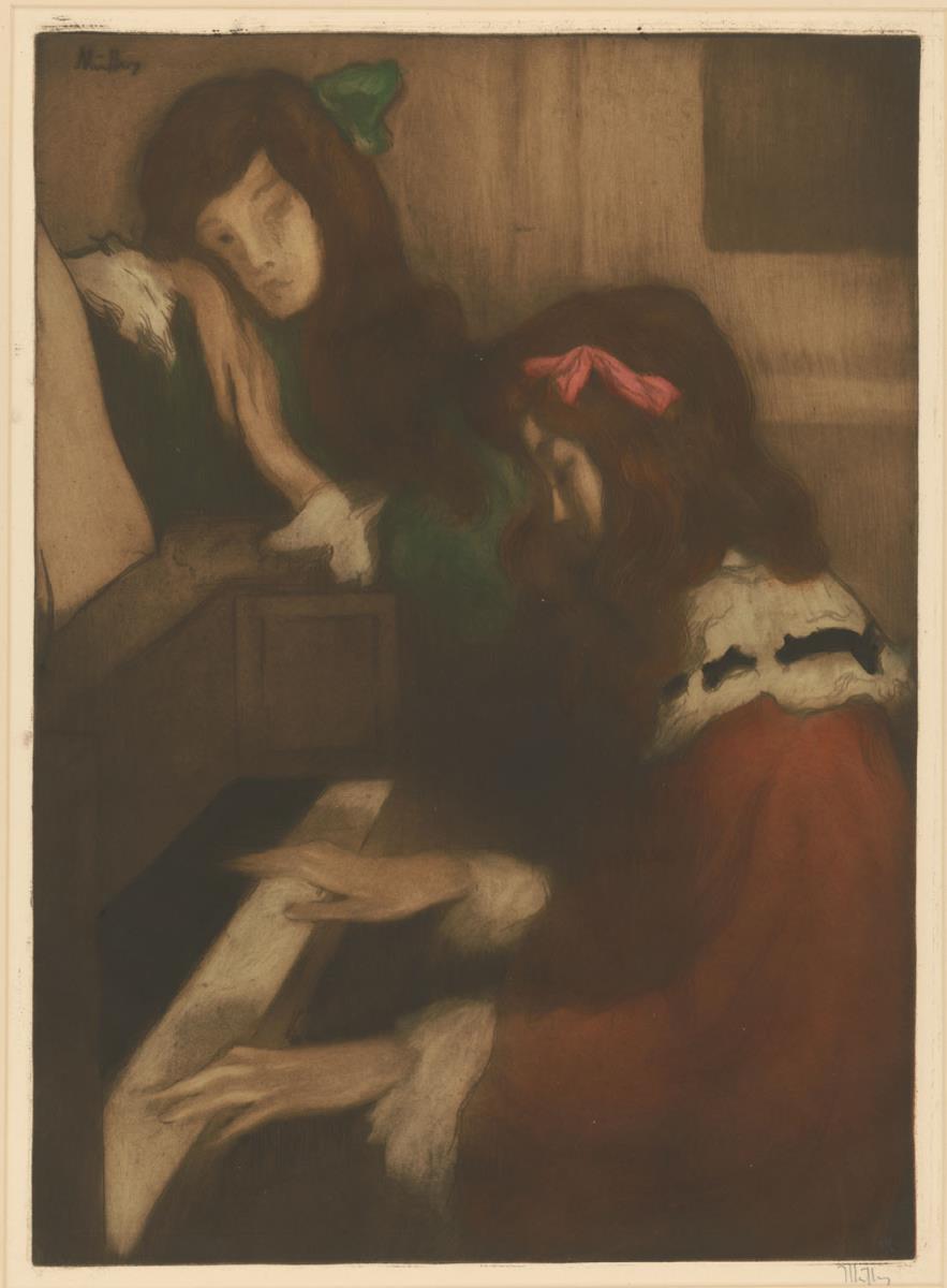 Zwei junge Frauen am Piano