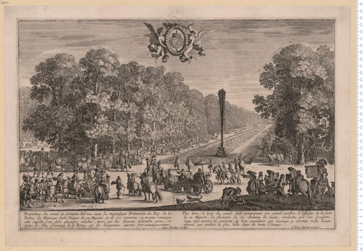 Perspectiue du canal de fontaine Bel-eau ... A Paris chez van Merlen ... le Potre Inuent et fecit.