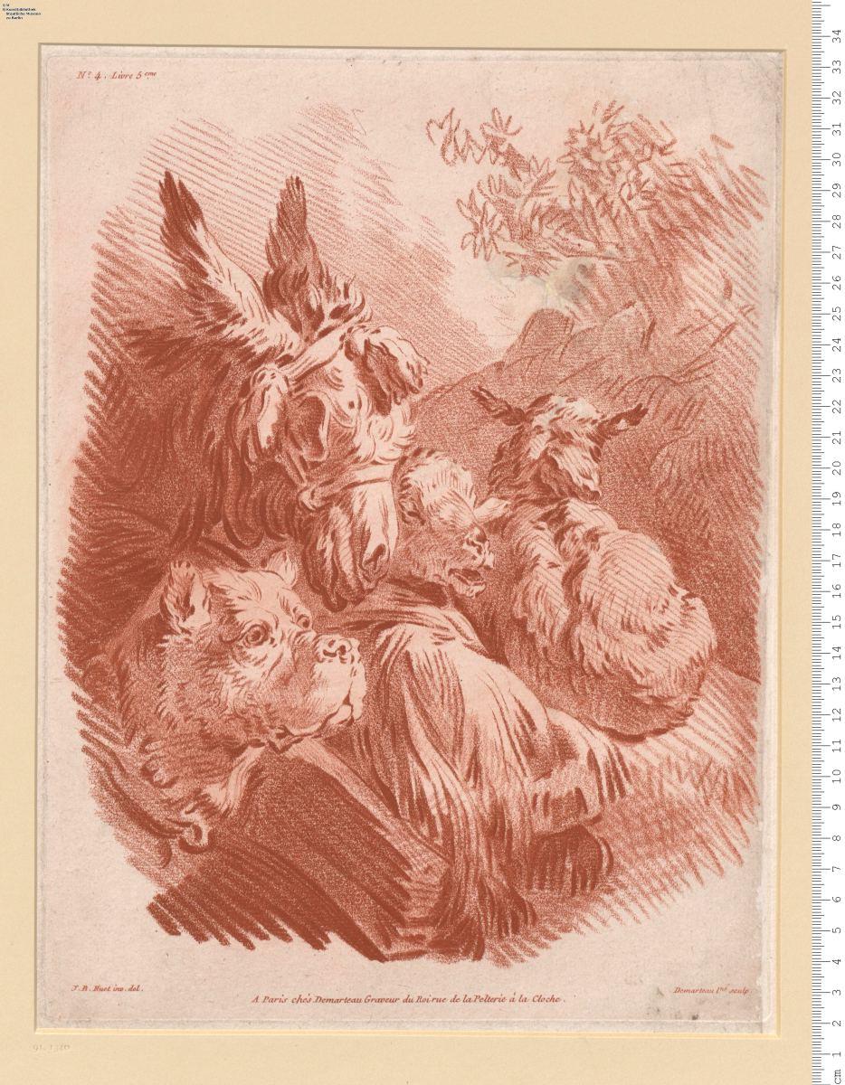 V.me Livre D'Etudes D'Animaux Dessiné Par J. B. Hüet ... A Paris chés Demarteau ...
