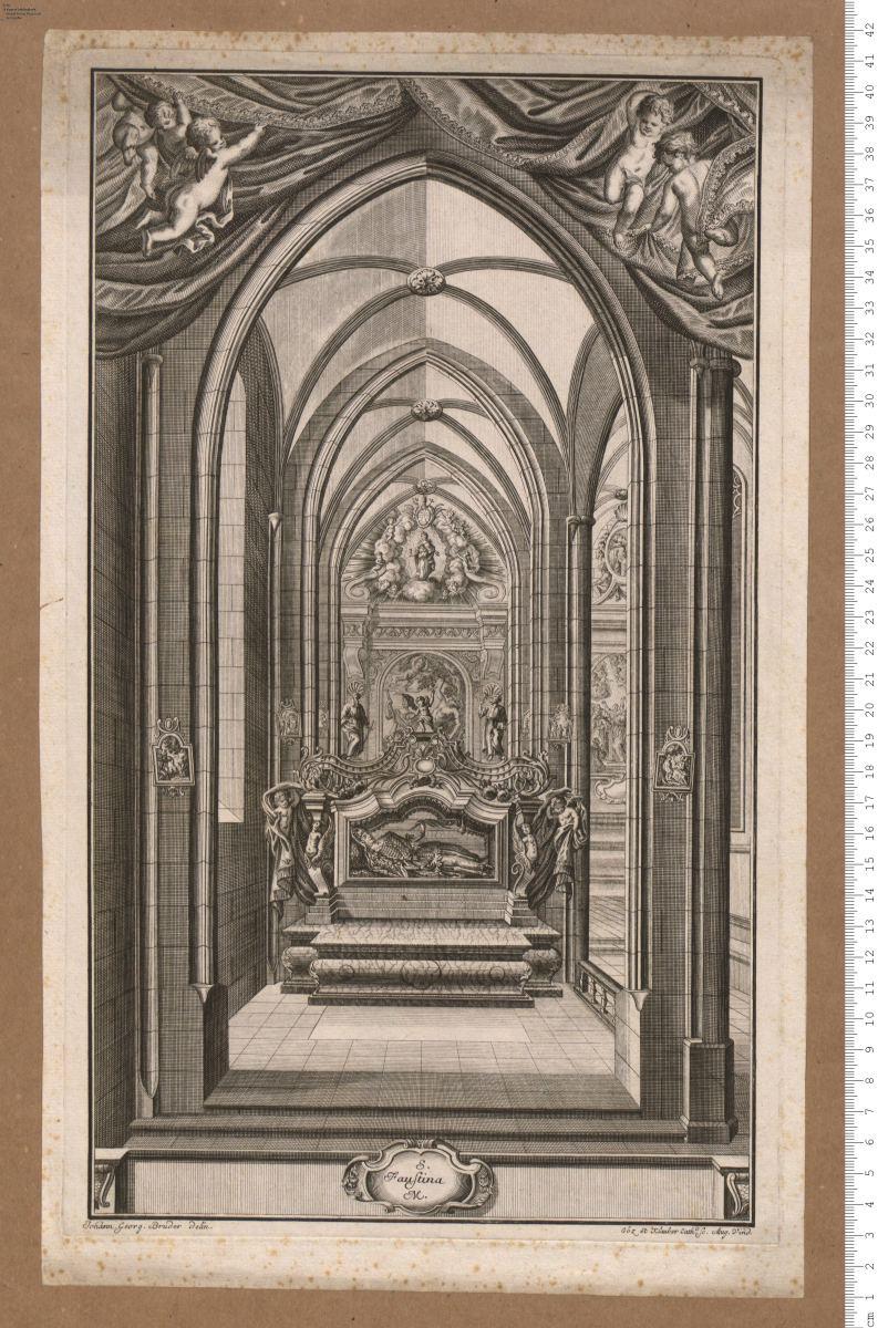 Altaraufbau (bez:) Johann. Georg. Bruder delin. Göz et Klauber ... sc. Aug. Vind.