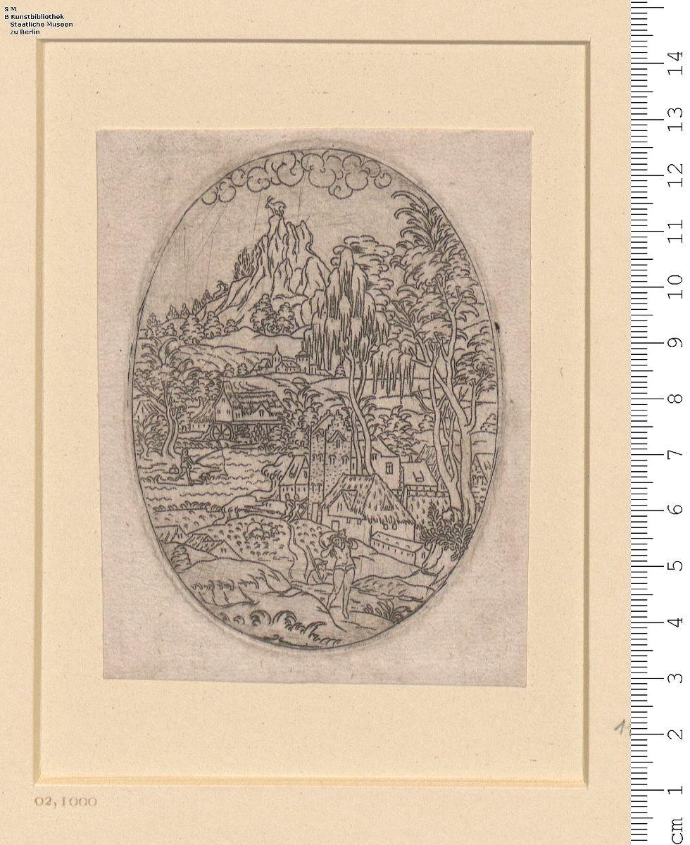 (11) 1 Blatt Landschaft (hochoval)