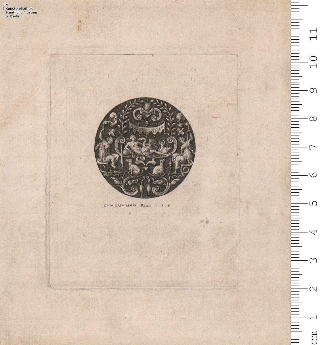 5) Folge: Oval- und Rundfüllungen in unterschiedlicher Größe, inmitten antike Gottheiten. S[tephanvs]. F[ecit]. (eigenhändige Wiederholung).