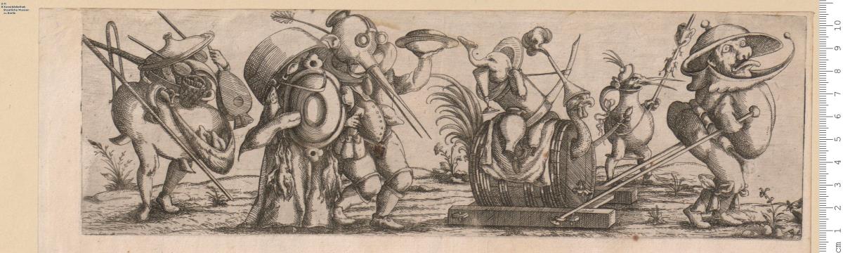 (2) Folge: Zug phantastischer Gestalten; Pl. 4 bez: 1615 Wendel Dietterlin ... In Strasbvrg fecit
