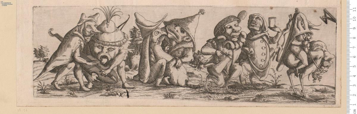 (2) Folge: Zug phantastischer Gestalten; Pl. 4 bez: 1615 Wendel Dietterlin ... In Strasbvrg fecit