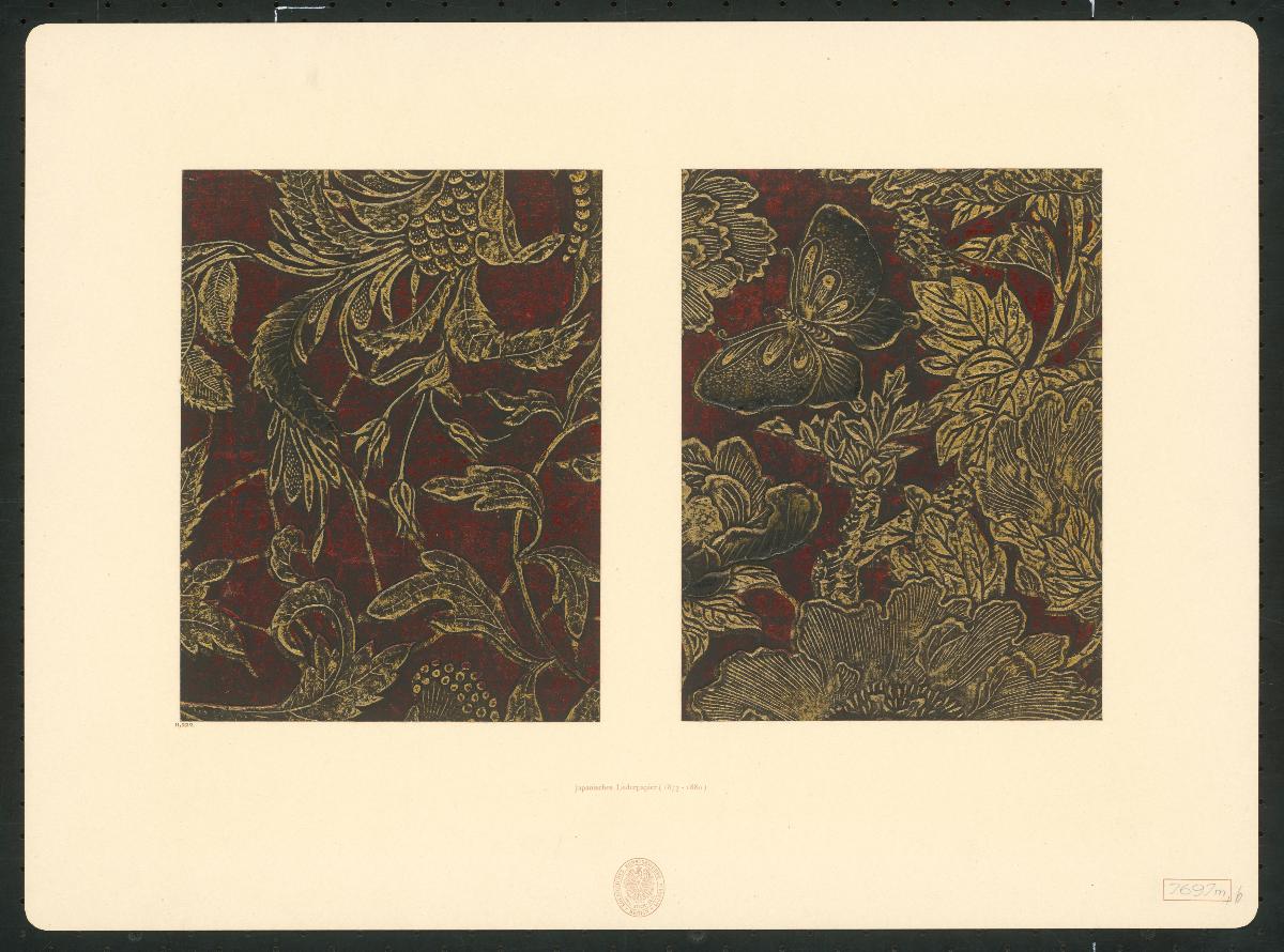 Japanisches Goldlederpapier (Kinkawagami 金革紙)