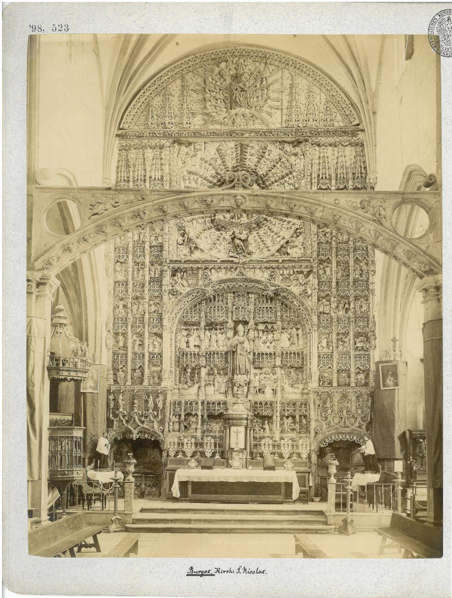 Burgos, Kirche San Nicolás, Retabel