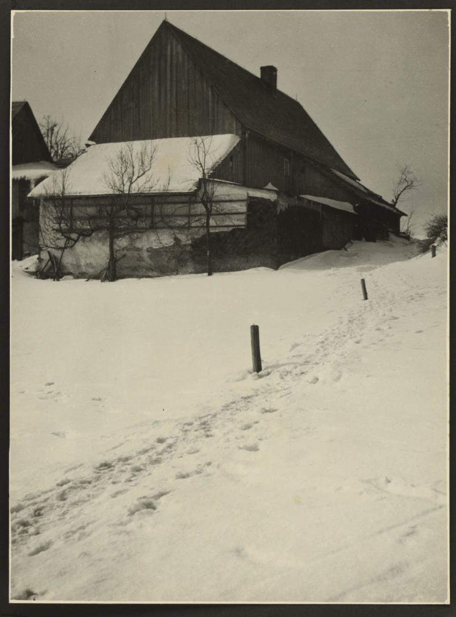 Gehöft im Schnee, Erzgebirge