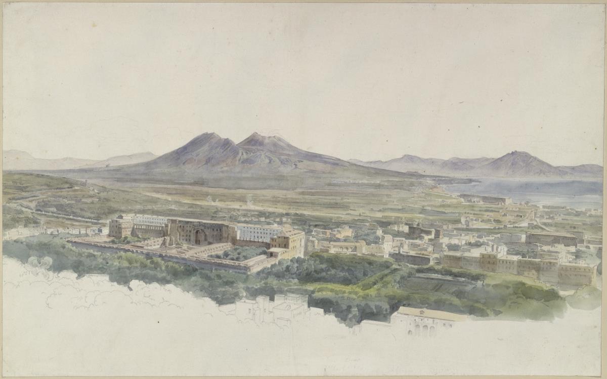 Blick über Neapel mit Pompeii auf den Vesuv