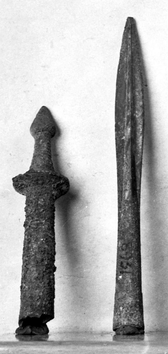 Lanzenspitze und Sauroter (Lanzenschuh)