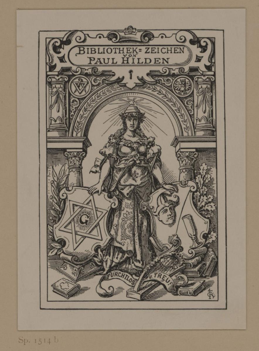 Bibliothek-Zeichen von Paul Hilden