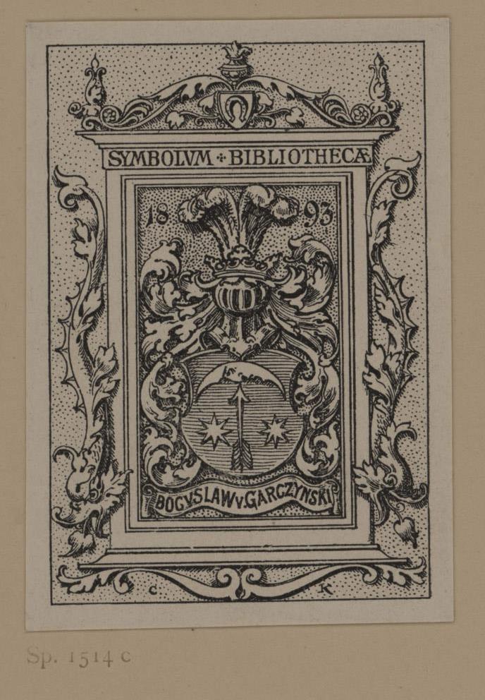 Symbolum Bibliotheca Boguslaw v. Garczynski