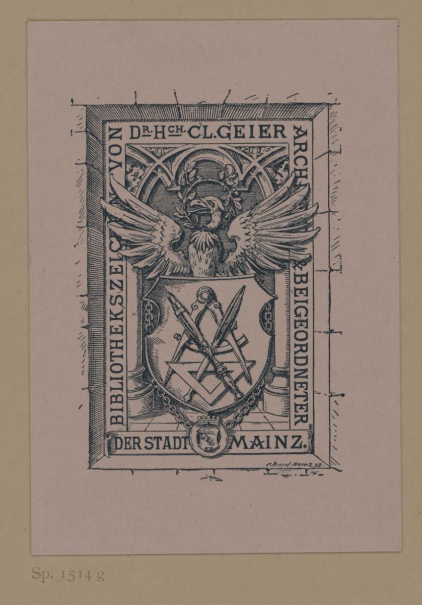 Bibliothekszeichen von Dr. Hch. CL. Geier