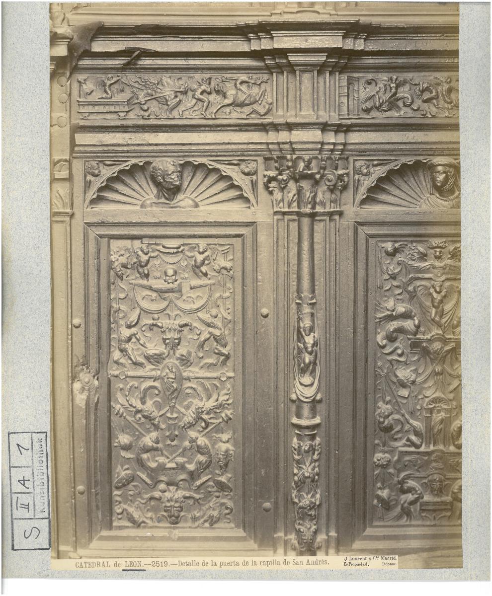 León, Kathedrale, Tür zur San Andrés-Kapelle, Detail