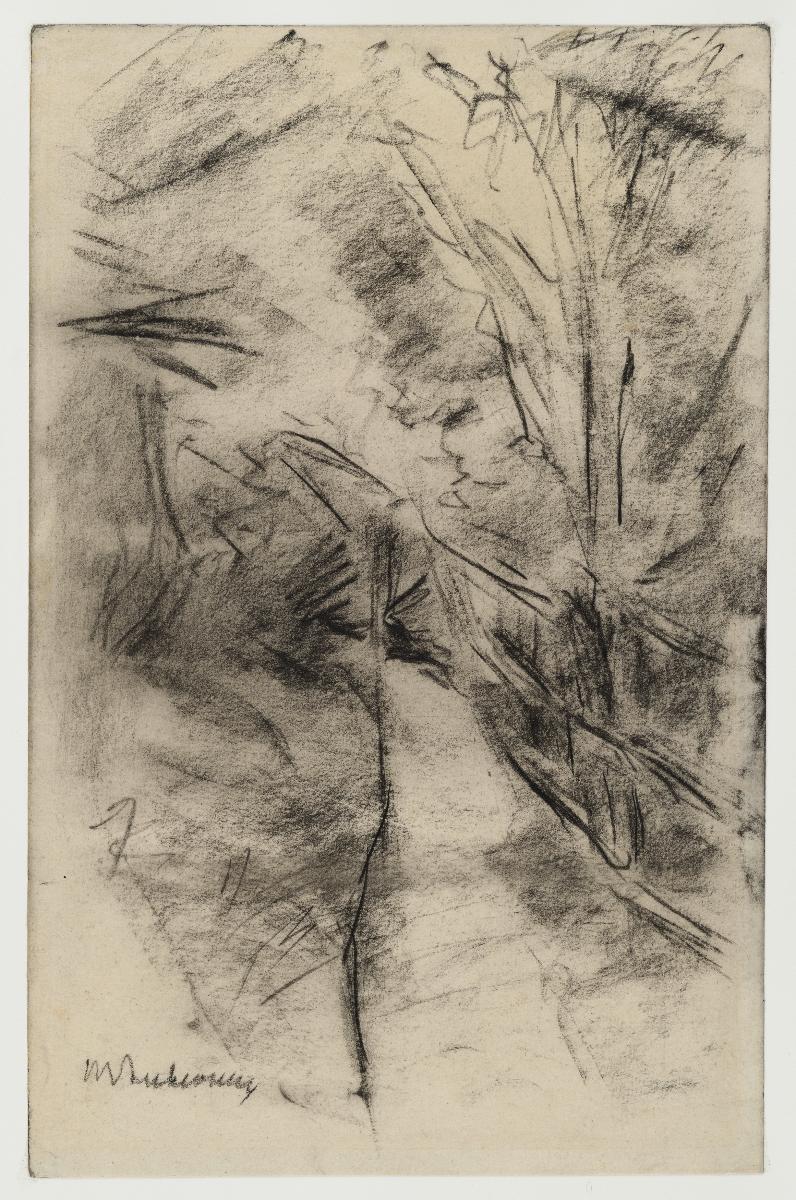 Waldweg (Blatt aus einem Skizzenbuch)