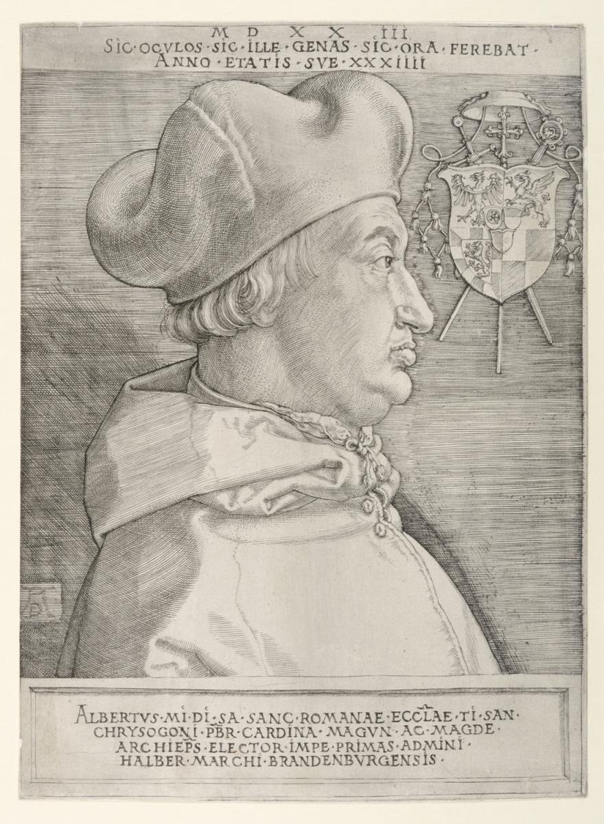 Porträt des Kardinals Albrecht von Brandenburg, der Große Kardinal