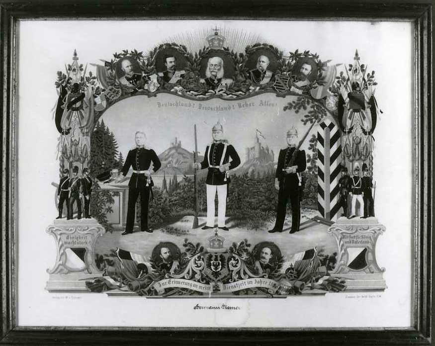 Zur Erinnerung an meine Dienstzeit im Jahre 1886.