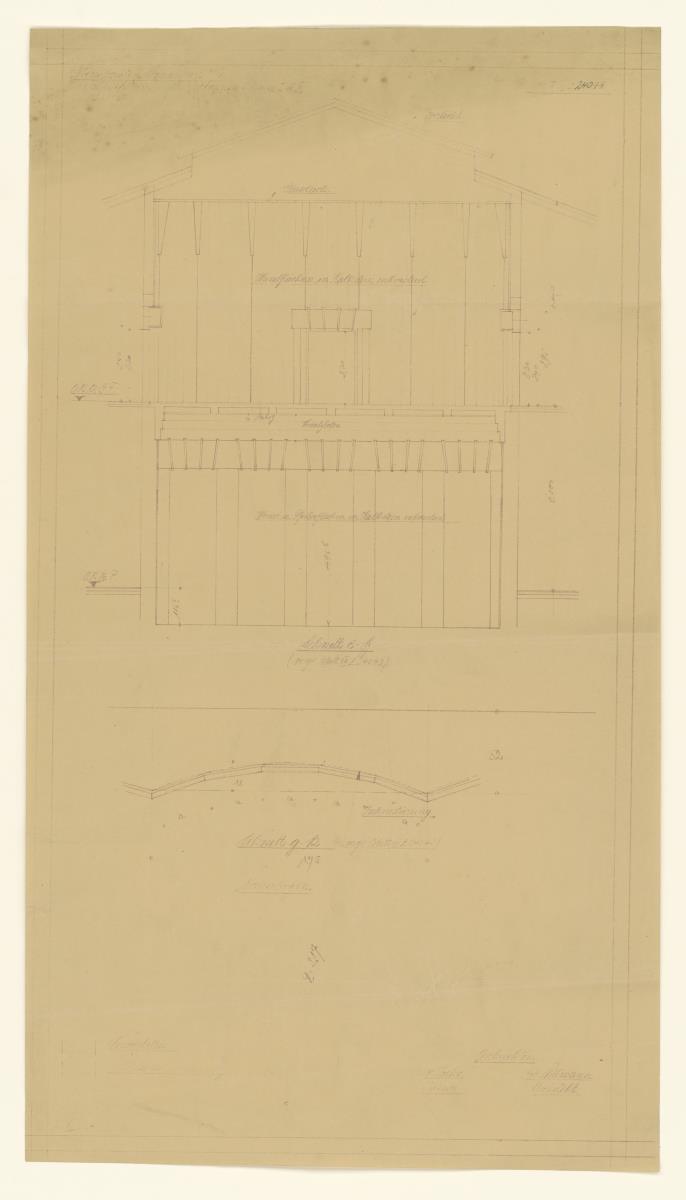 Haus der Moden, Frankfurt / Main, Textilmessehaus, Haupttreppenträger I u. II, Lichtpause