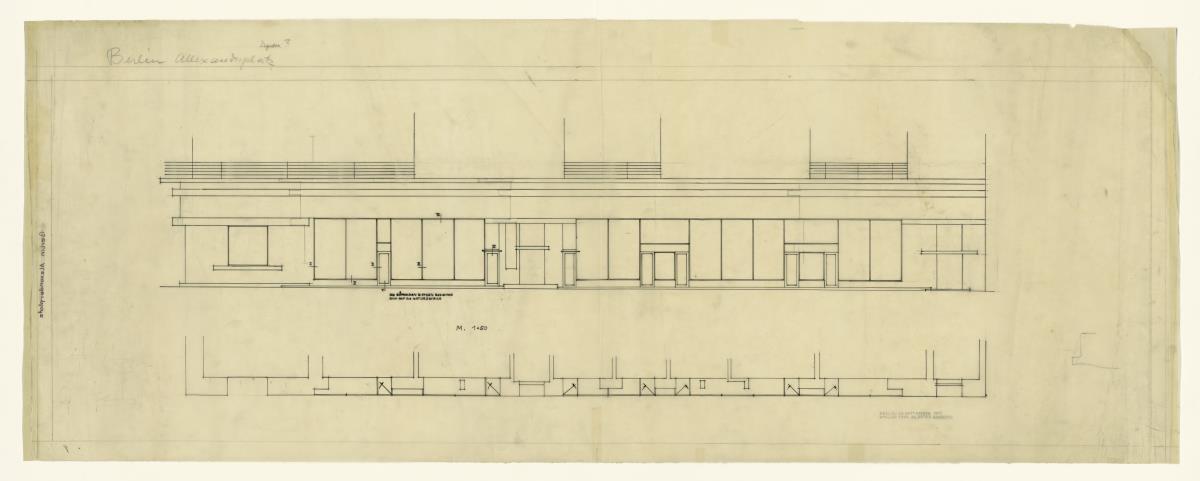 Umbau Wohn- und Geschäftshaus STERN, Agram (Zagreb), Erdgeschoss, Ladenfront, Grundriss u. Aufriss