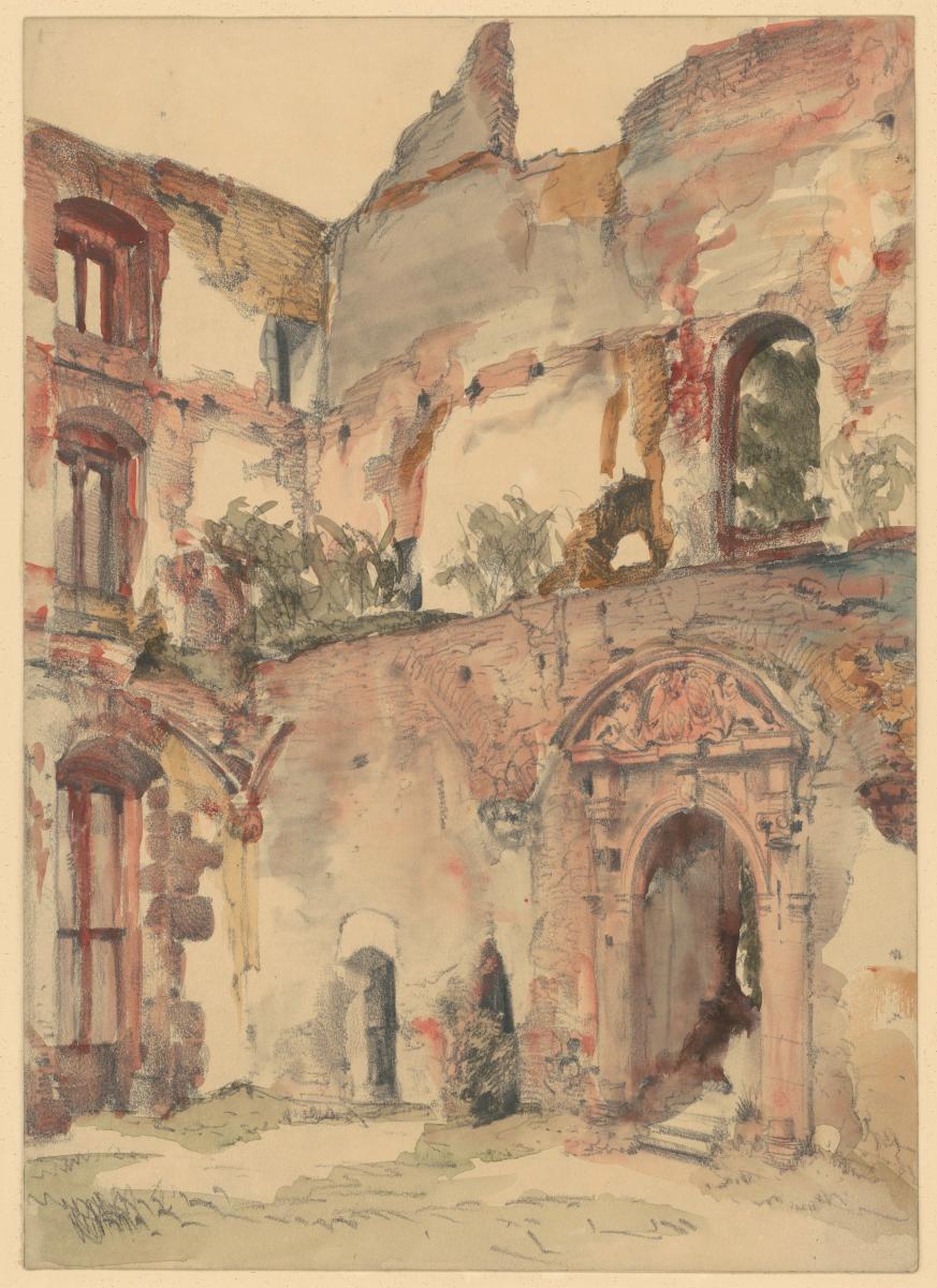In der Ruine des Heidelberger Schlosses