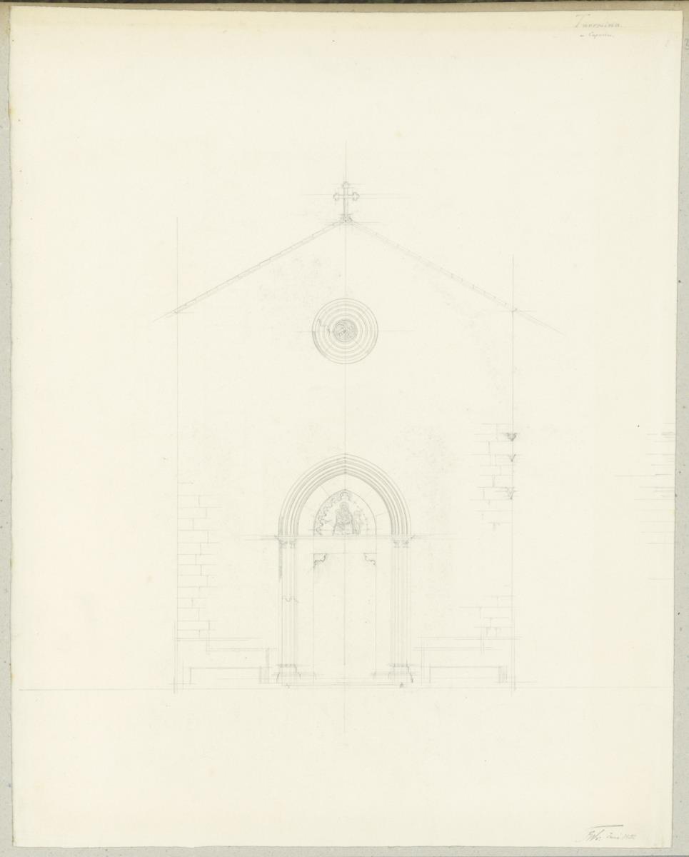 Skizzenbuch Italienreise, Taormina, Chiesa di Sant Antonio e Convento dei Frati Minori Cappuccini [?]
