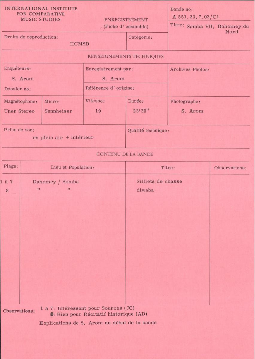 Somba VII, Dahomey du Nord