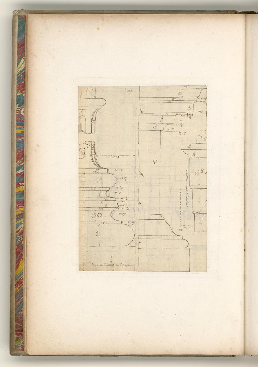 Rom, Pantheon, Details aus dem Innenraum; Verso: Details der Säulenordnung des Portikus