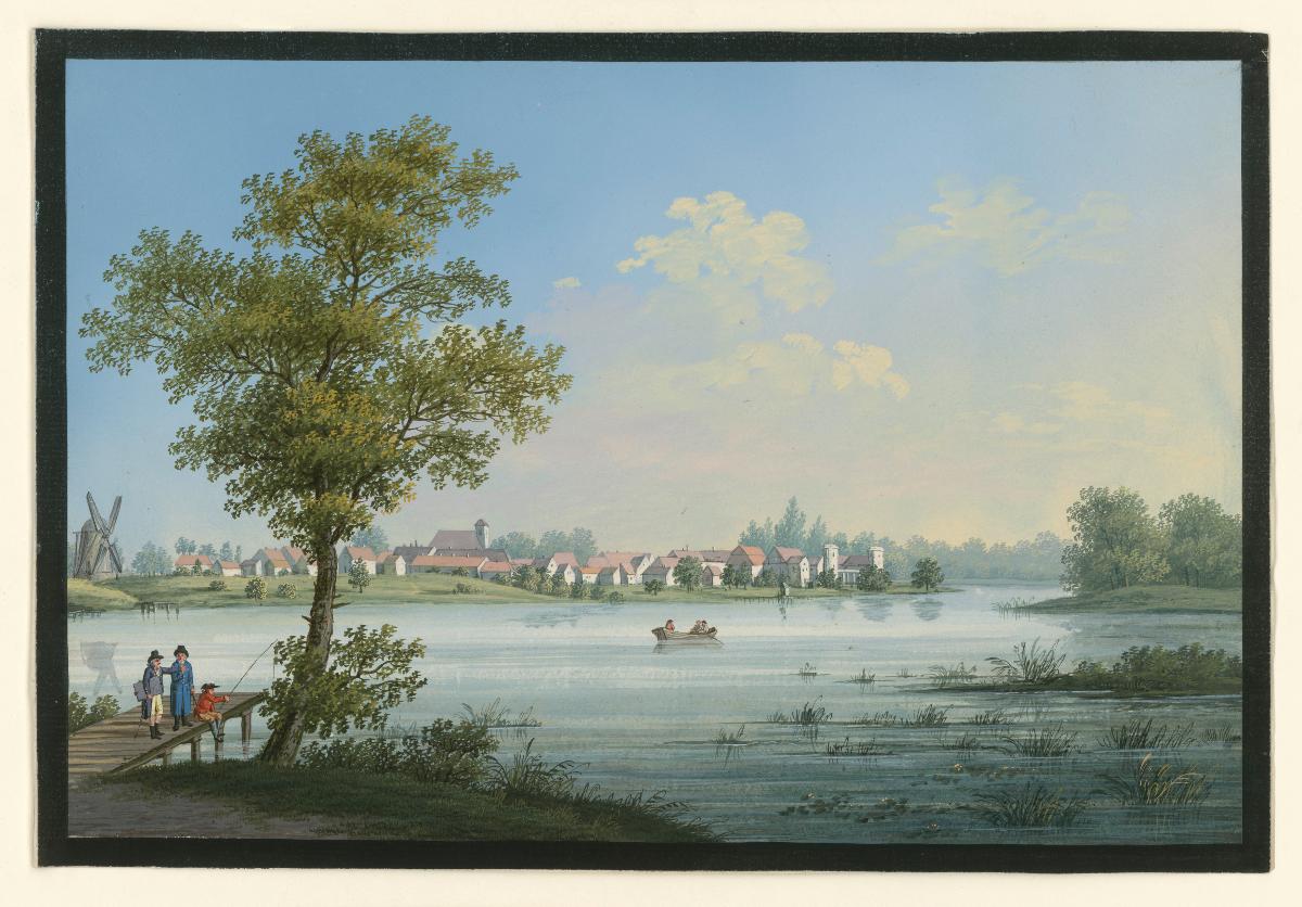 Prospekt von Rheinsberg in der Entfernung