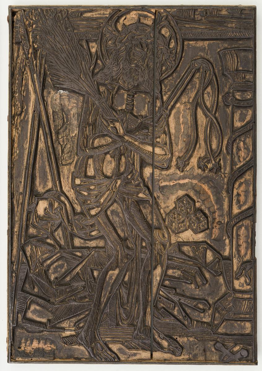 Schmerzensmann in ganzer Figur mit den Arma Christi