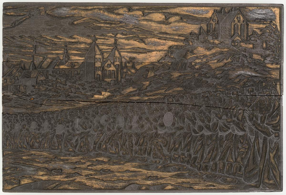 Christus am Kreuz mit 16 weiblichen und 38 männlichen Personen (Familie Brederode) (2 Stöcke)