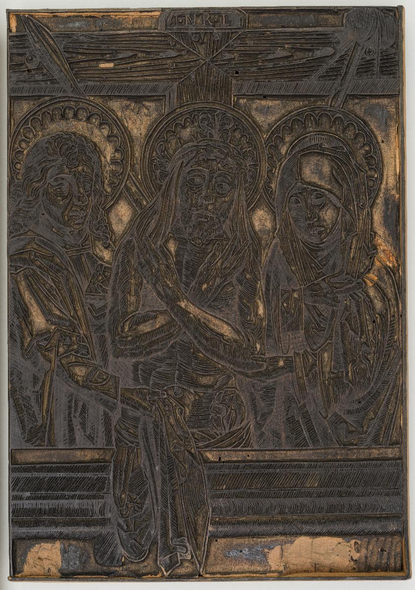 Auferstehung Christi mit Maria und Johannes