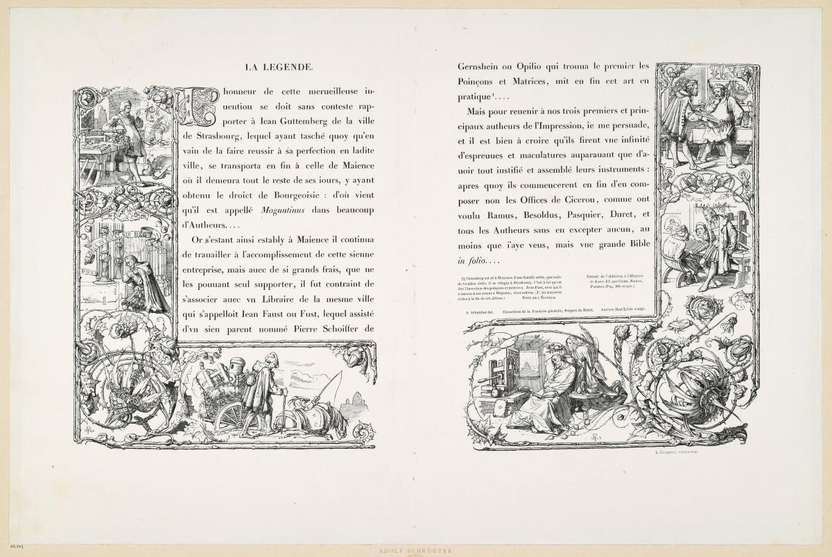 Illustration La Legende zu Histoire de l'invention de l'imprimerie par les monuments