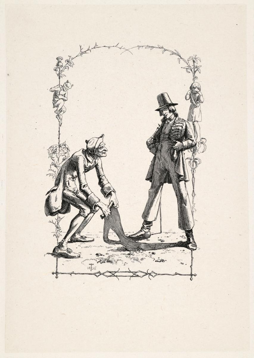 Erste Illustration zu Adelbert von Chamisso, Peter Schlemihl´s wundersame Geschichte