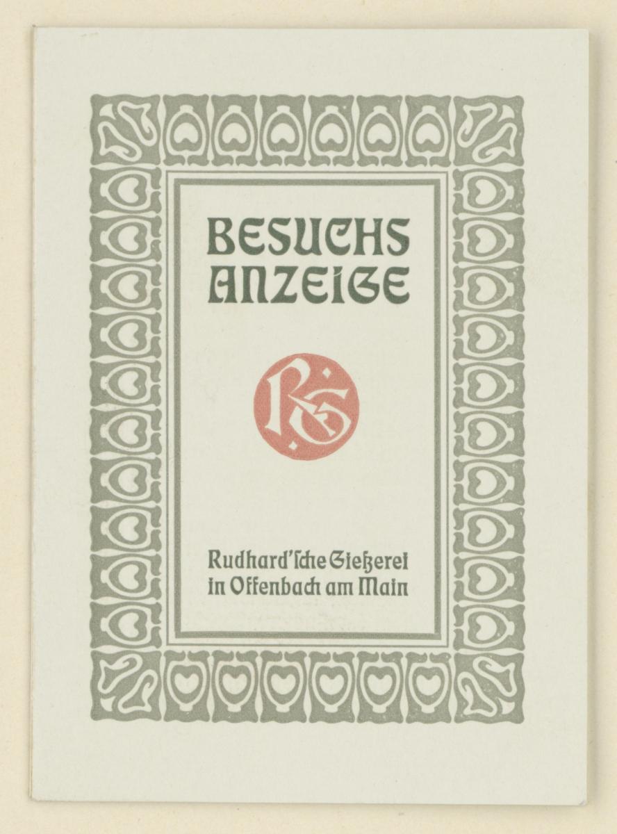 Besuchsanzeige Rudhard'sche Gießerei in Offenbach am Main